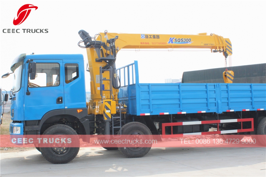 Telescopic 12T mobile boom crane trucks Dongfeng