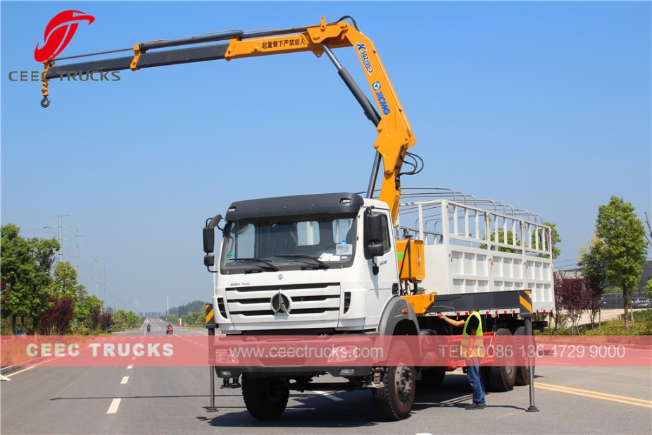 beiben 5 Tons knuckle crane mounted trucks for sale