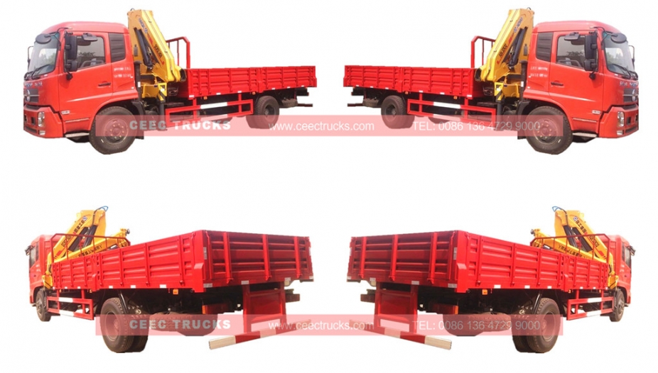 DONGFENG 6.3 Tons knuckle crane mounted trucks