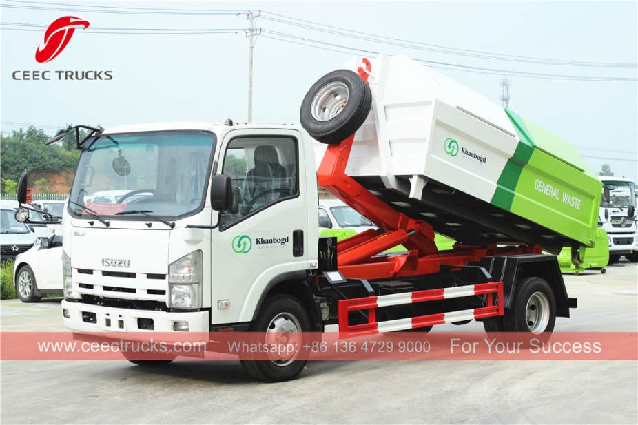 ISUZU 8cbm hook loader truck