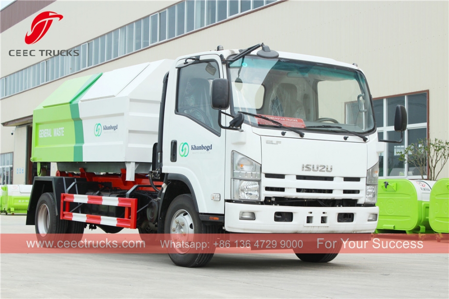 ISUZU 8cbm hook loader truck