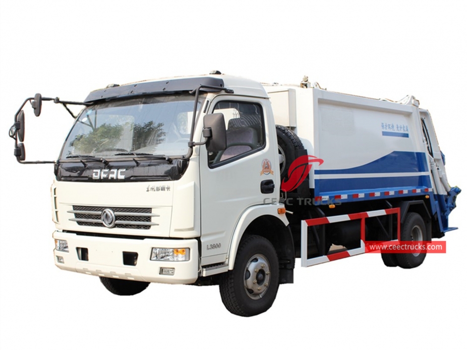 Compactador de cargador trasero 7CBM Dongfeng