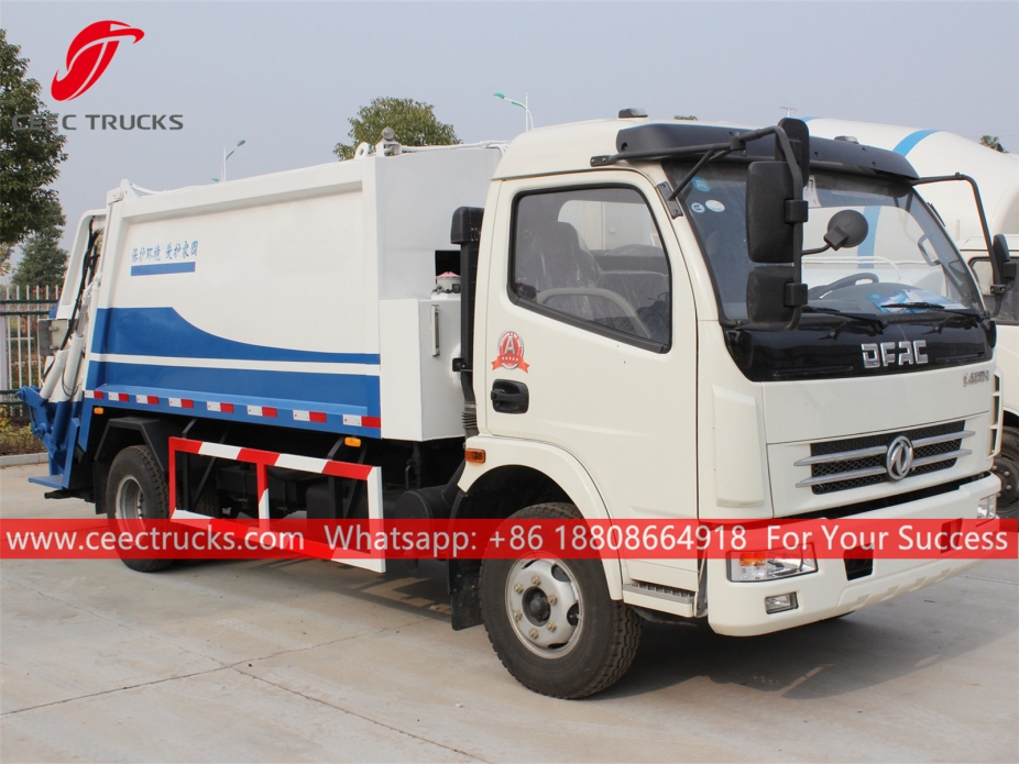 Compactador de cargador trasero 7CBM Dongfeng