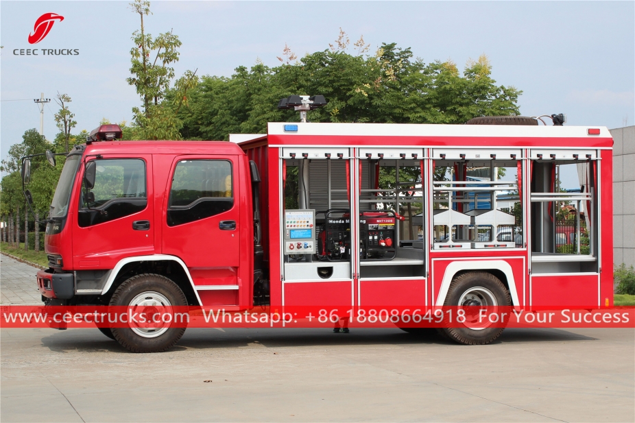 Camión de bomberos de rescate de emergencia ISUZU FVR