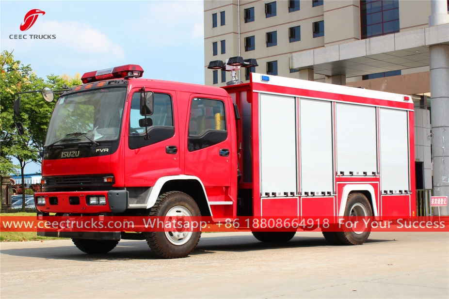 Camión de bomberos de rescate de emergencia ISUZU FVR