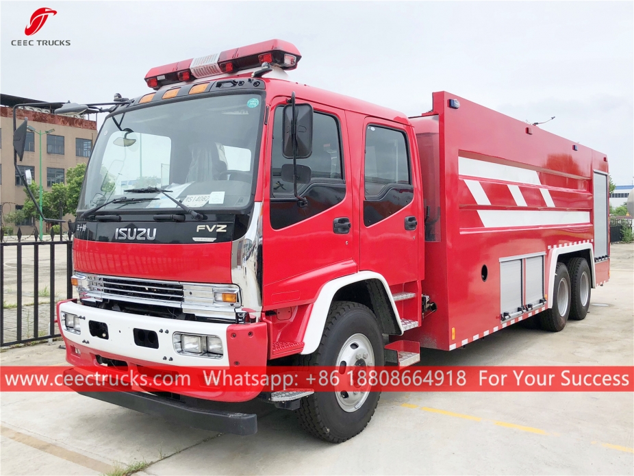 Camión de bomberos de espuma de agua ISUZU 12CBM