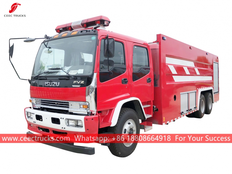 Camión de bomberos de espuma de agua ISUZU 12CBM