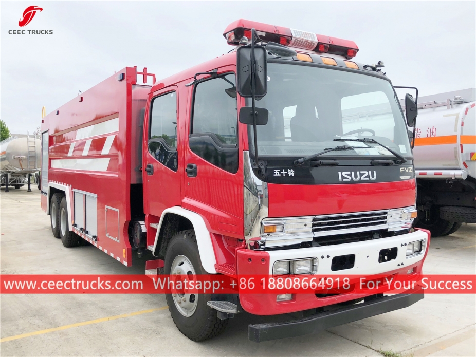 Camión de bomberos de espuma de agua ISUZU 12CBM