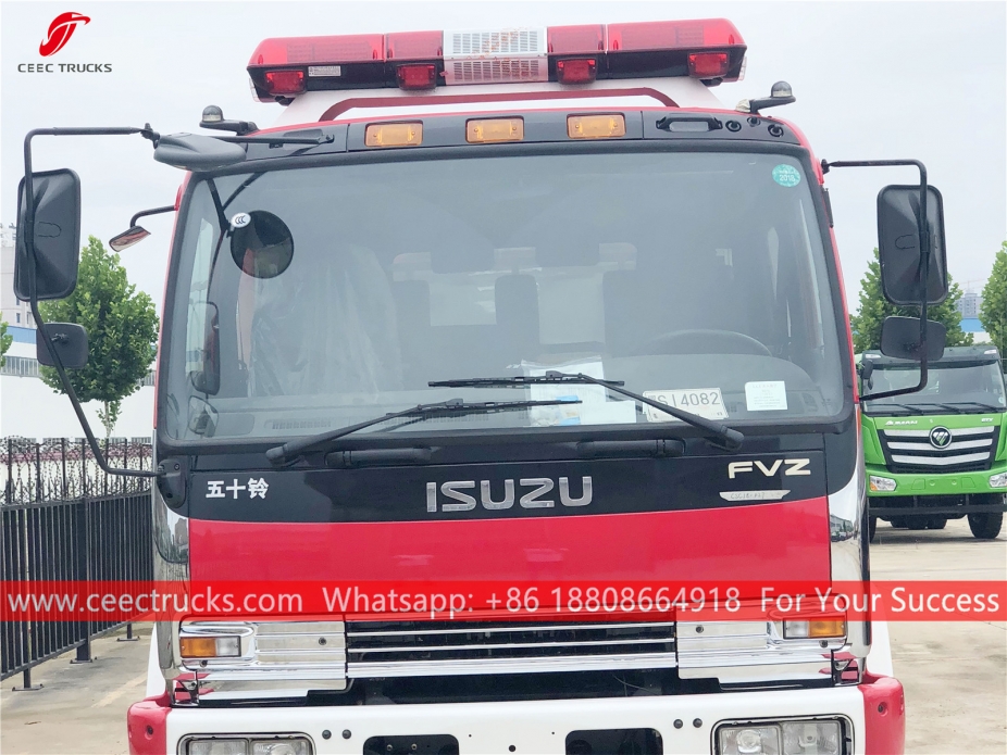 Camión de bomberos de espuma de agua ISUZU 12CBM