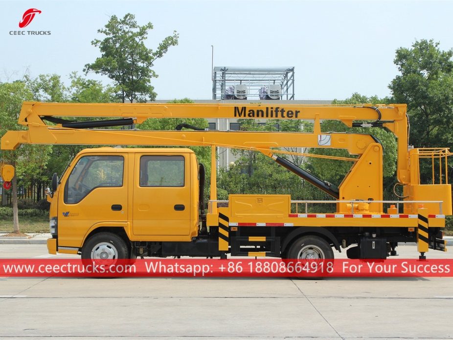 Camión elevador de hombre con plataforma aérea ISUZU de 16 m