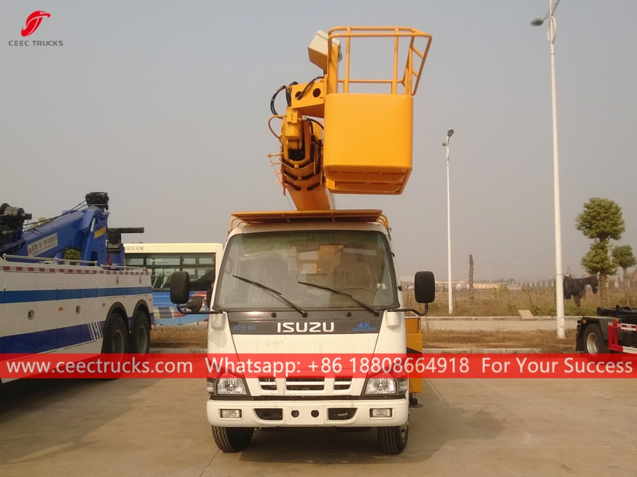 Camión con plataforma de trabajo aéreo ISUZU de 18 m