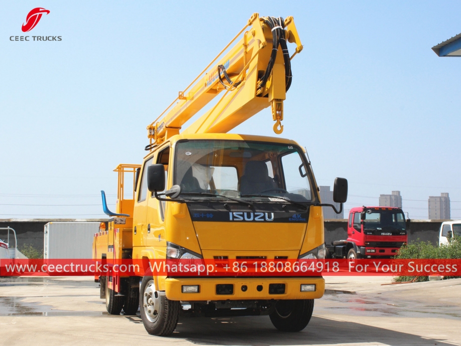 Camión de trabajo con plataforma aérea ISUZU de 16 m