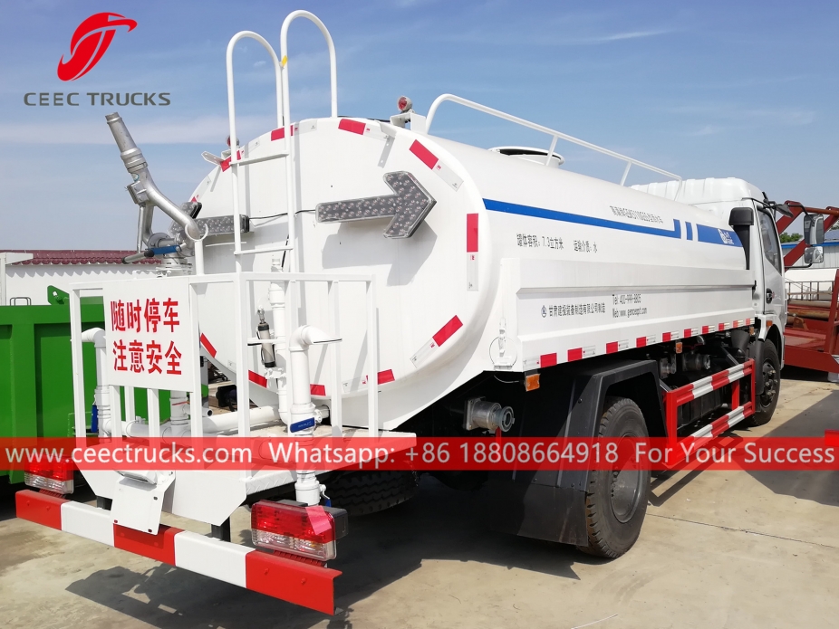 Camión cisterna de agua de 7 CBM DONGFENG