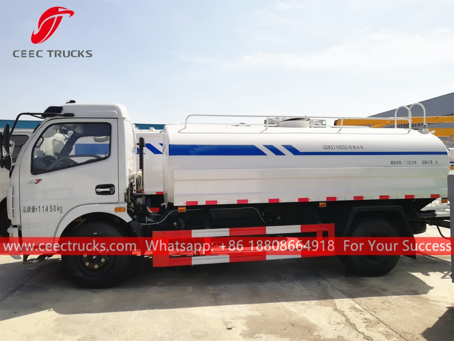 Camión cisterna de agua de 7 CBM DONGFENG