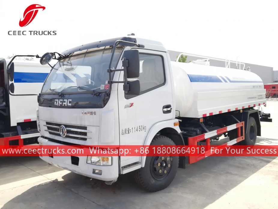 Camión cisterna de agua de 7 CBM DONGFENG