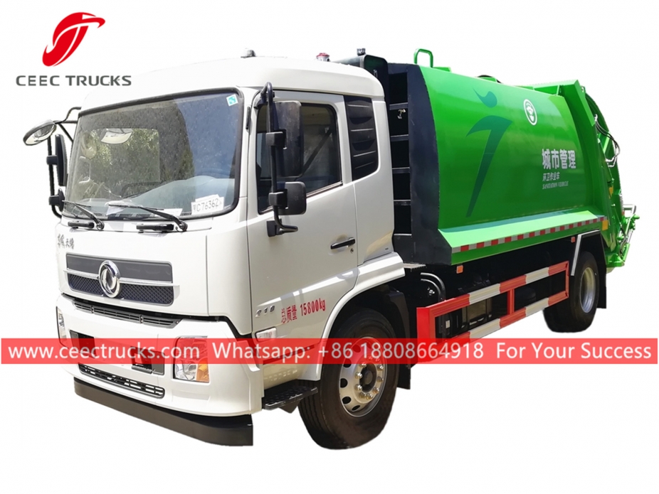 Camión de compresión de basura Dongfeng 12CBM