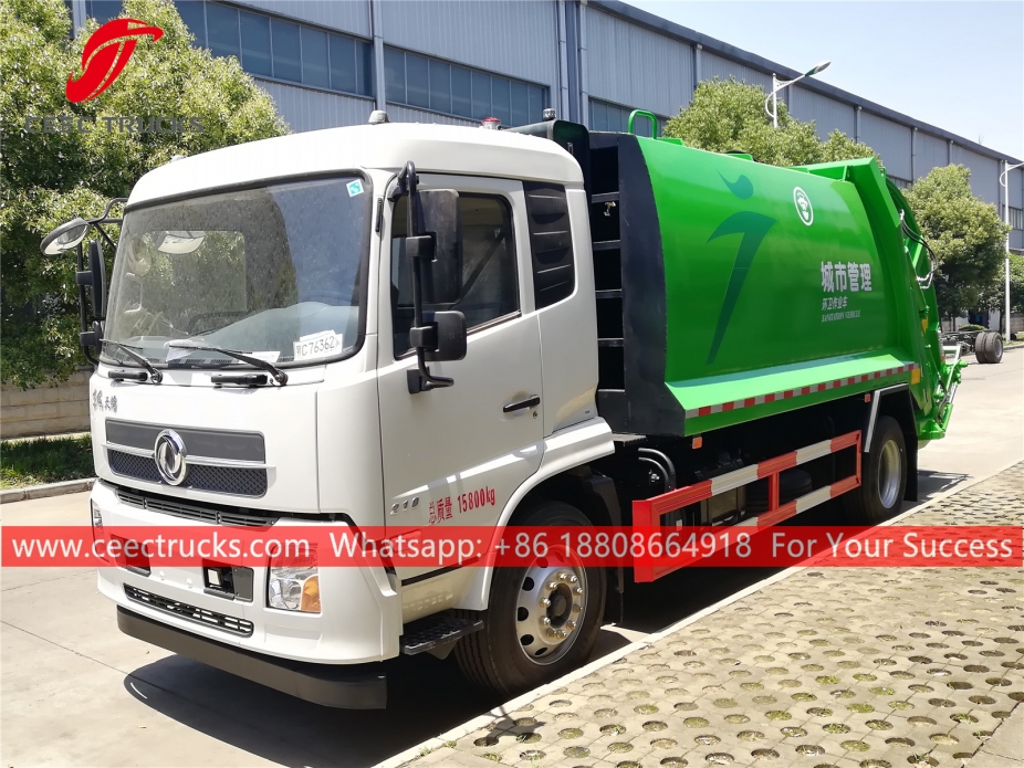 Camión de compresión de basura Dongfeng 12CBM