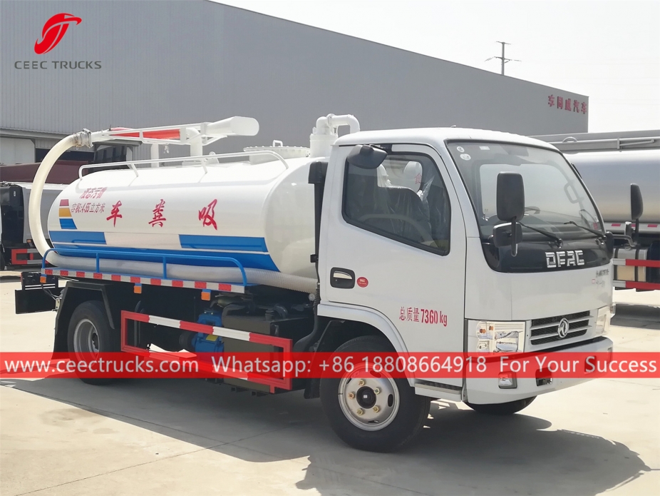 Camión de succión séptica de 4.500 litros DongFeng