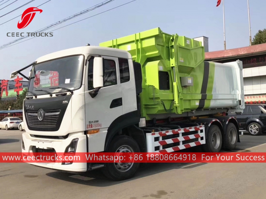 Camión elevador con gancho compactador Dongfeng