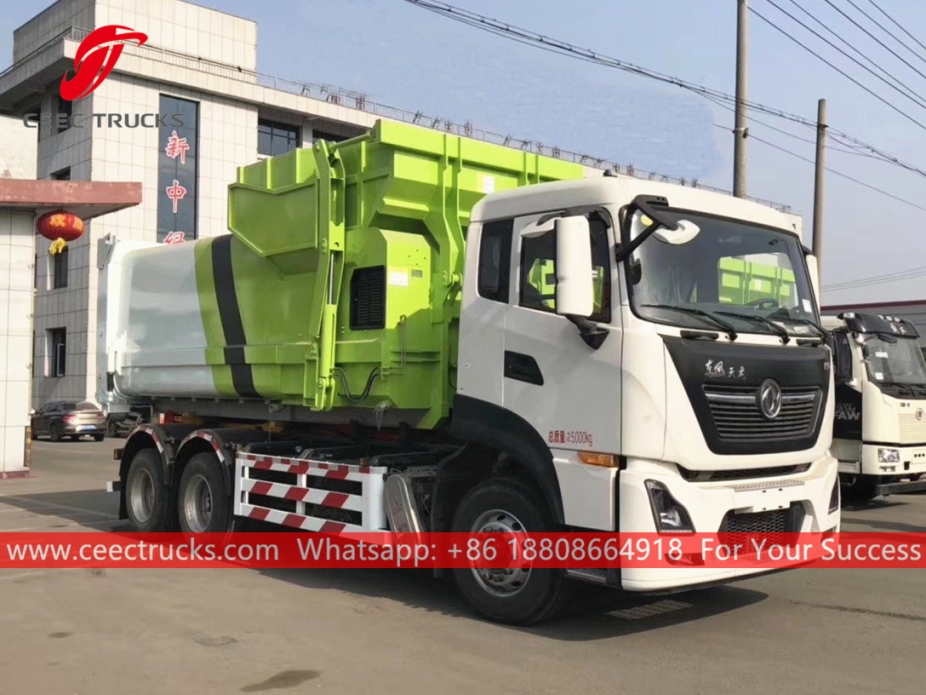 Camión elevador con gancho compactador Dongfeng
