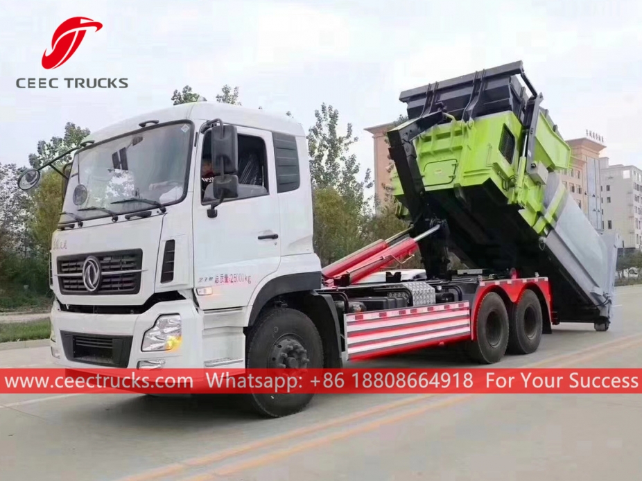 Camión elevador con gancho compactador Dongfeng