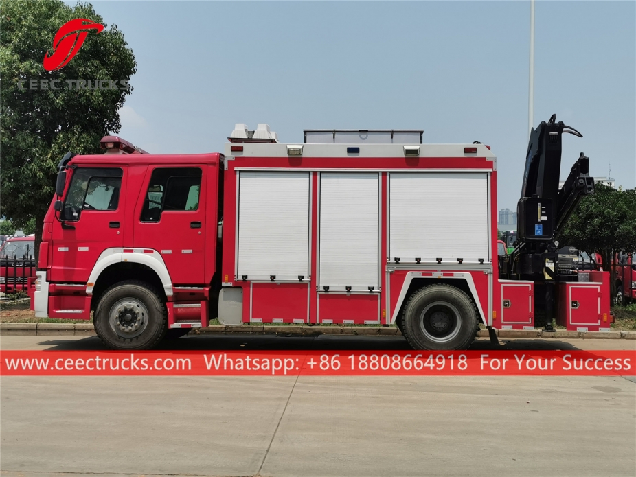 Camión de bomberos de rescate de emergencia HOWO