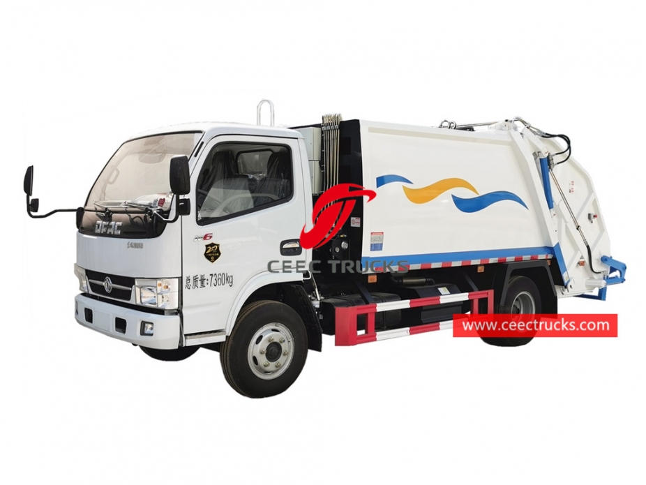 Camión de basura de carga trasera Dongfeng 6CBM