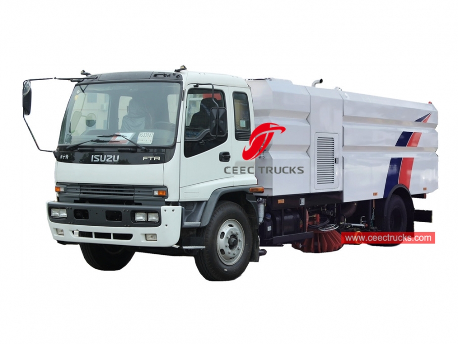 ISUZU 15cbm road sweeping and washing truck