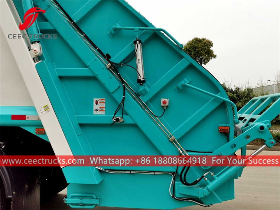 European standard 12,000 liters waste compressor truck upper structure