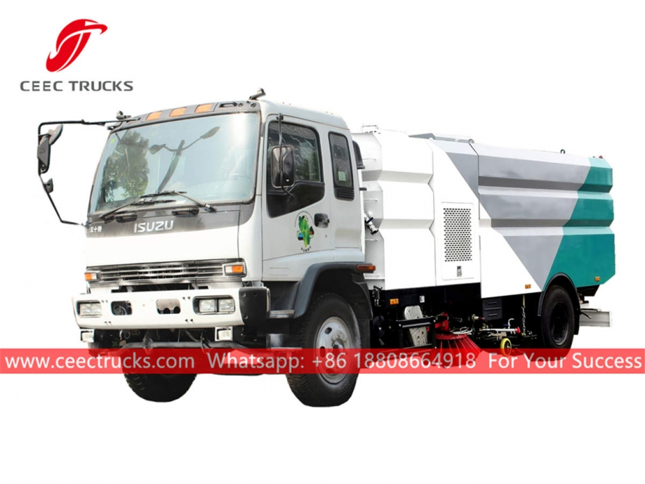 ISUZU 12cbm road sweeper and washer truck