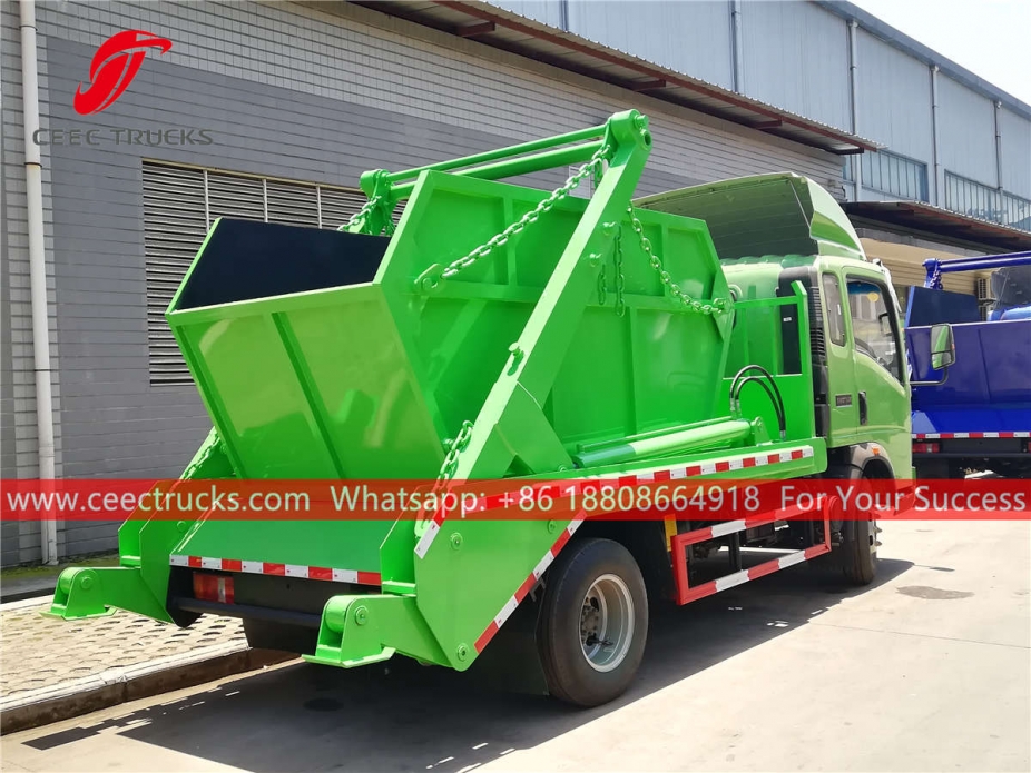 HOWO 120HP RHD swing arm garbage truck