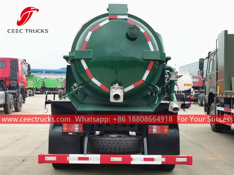 HOWO 4×2 right hand drive vacuum tanker truck