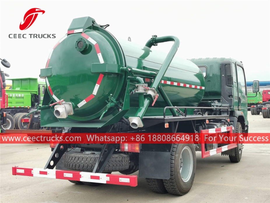 HOWO 4×2 right hand drive vacuum tanker truck