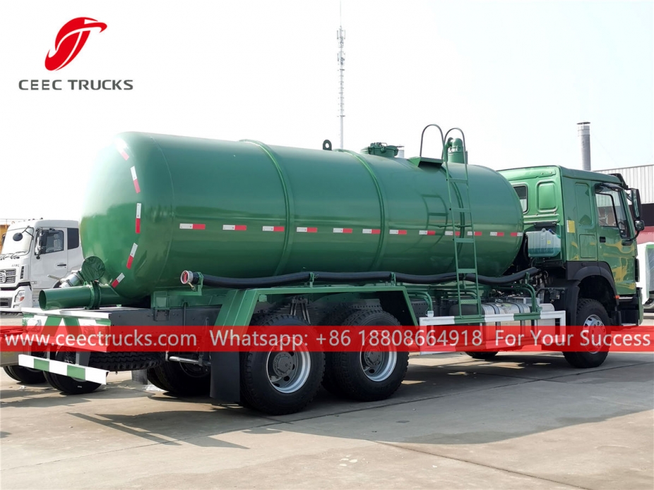 HOWO 336HP 20,000liters vacuum tanker truck