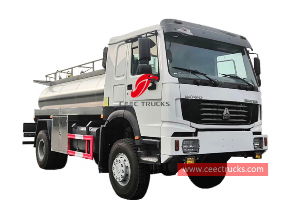 HOWO stainless steel milk tank truck