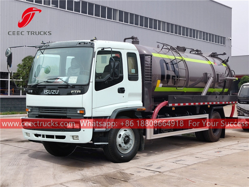 ISUZU 6 wheeler vacuum sewage truck