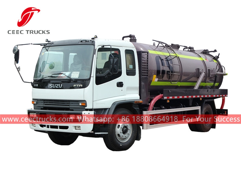 ISUZU 6 wheeler vacuum sewage truck