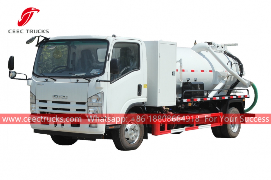 ISUZU 6 wheeler sewer suction truck