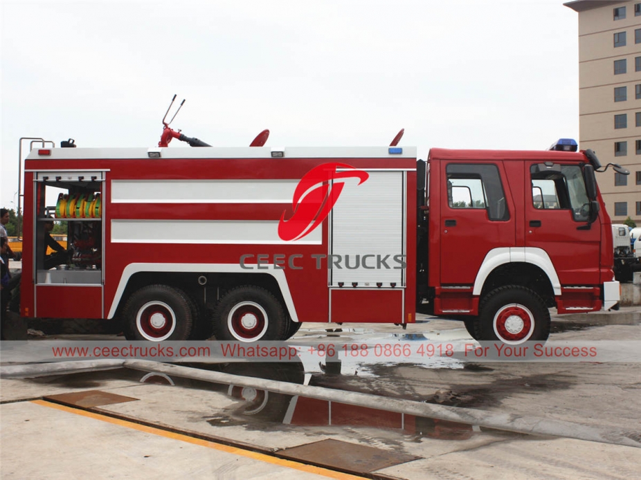 HOWO 6×6 foam fire engine