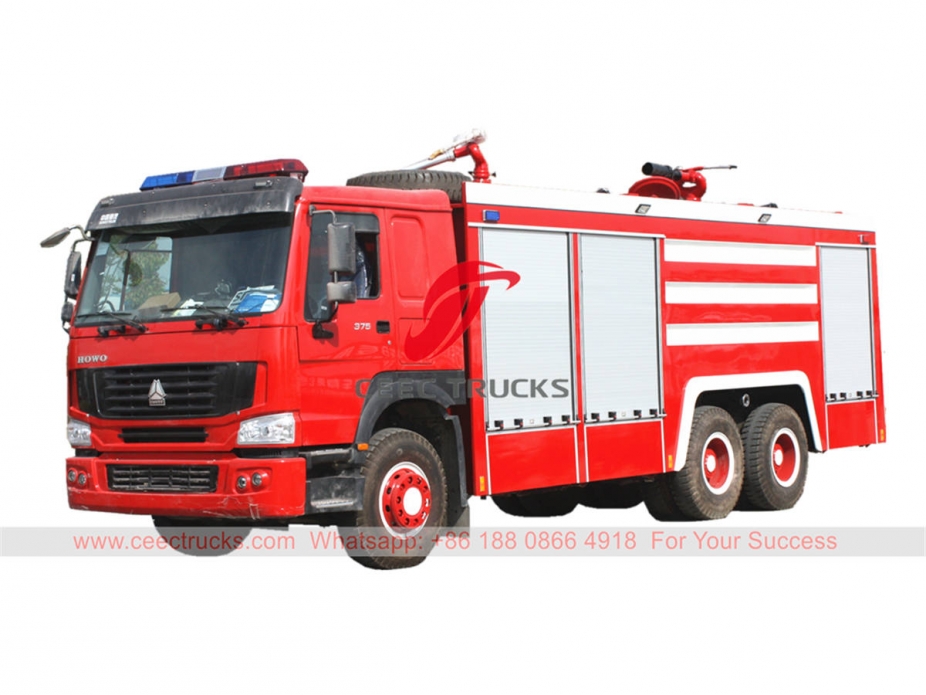 HOWO dry powder fire lorry