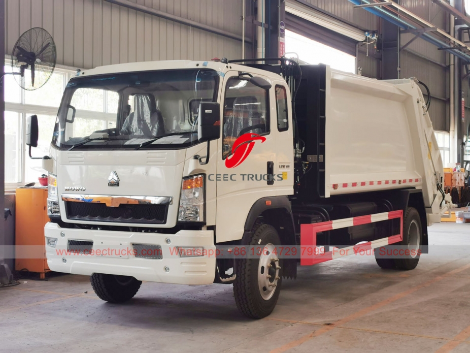 HOWO Rear loader bin truck for sale