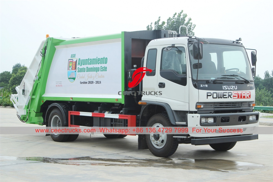 ISUZU FTR back loading garbage truck