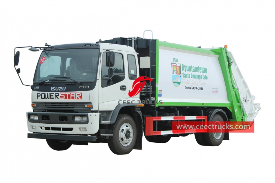 ISUZU FTR back loading garbage truck