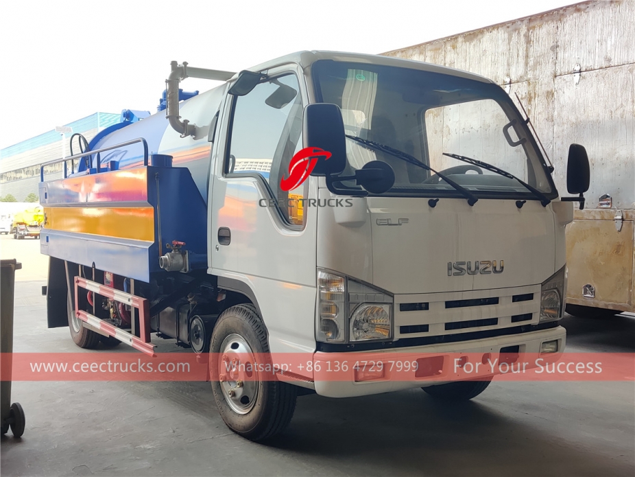 ISUZU ELF 5CBM 4×2 combination suction jetting truck