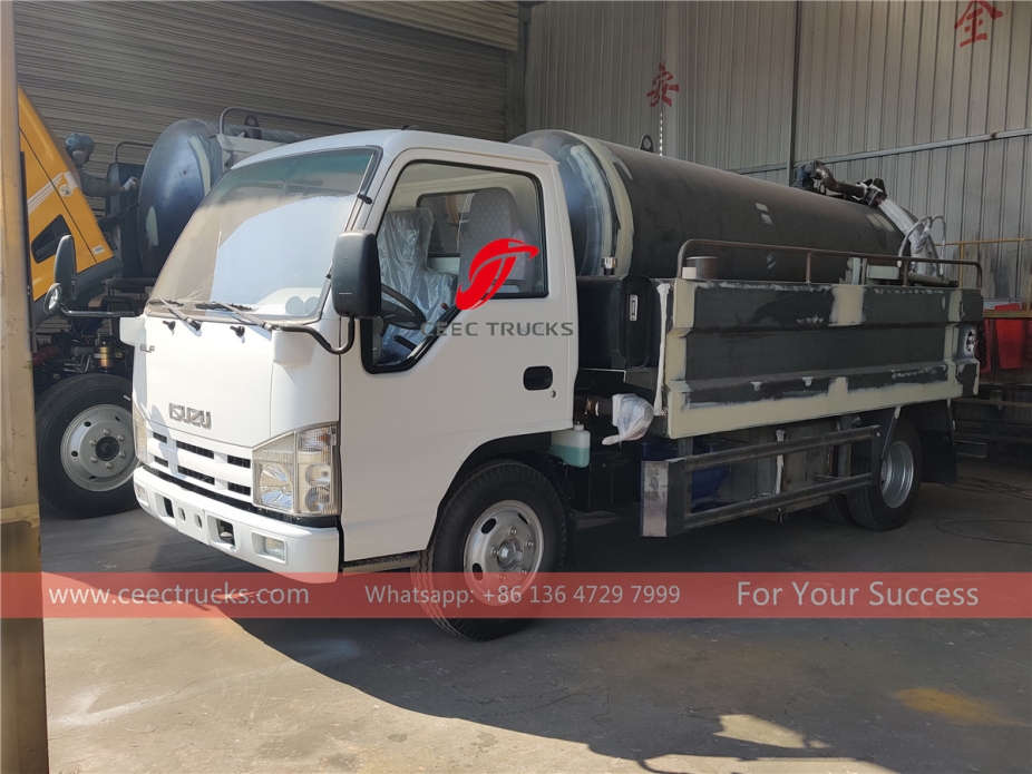 ISUZU ELF 5CBM 4×2 combination suction jetting truck