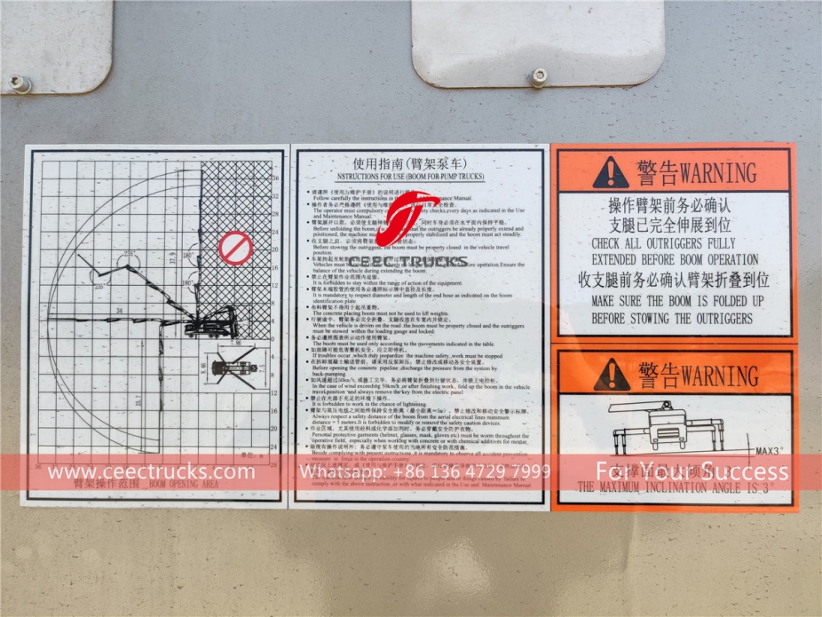 Camión bomba de cemento de 38 m HOWO