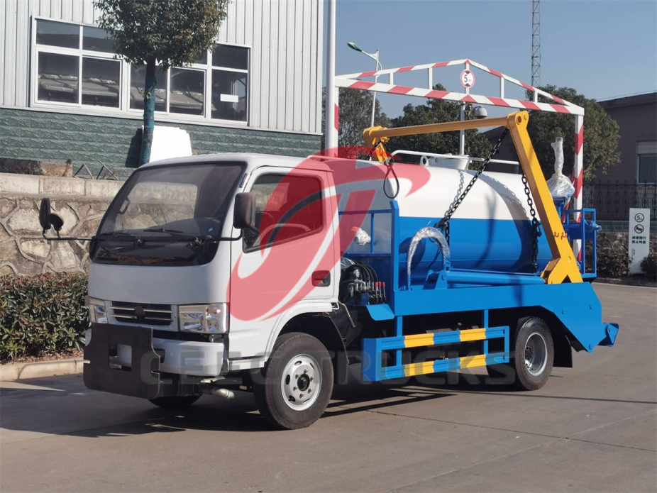 Dongfeng skip loader mounted water tanker