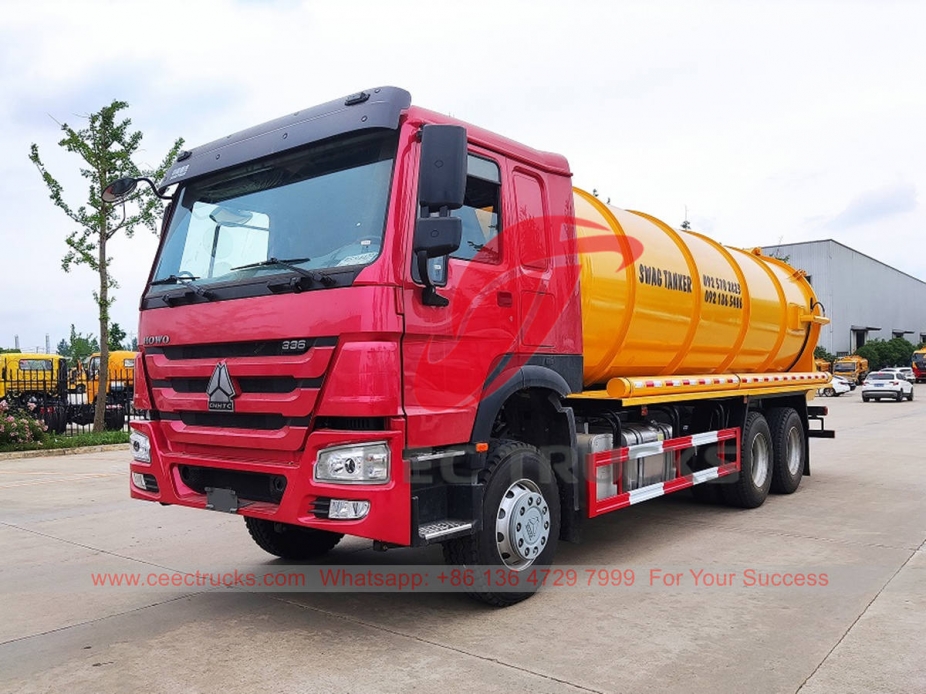 HOWO 6×4 vacuum tank truck at best price