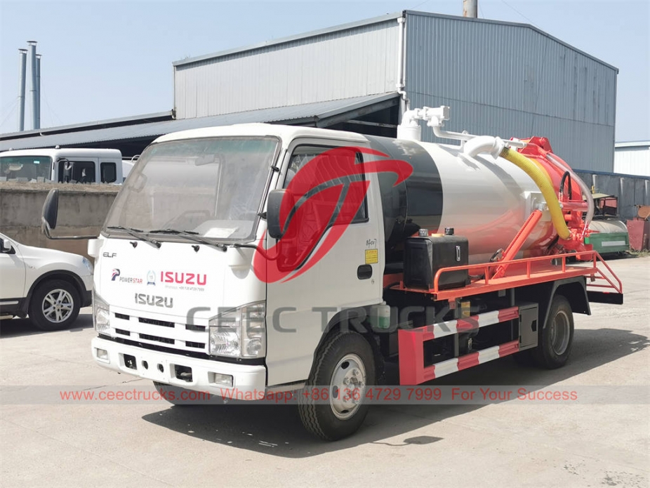 ISUZU 4×2 sewer vacuum truck at best price