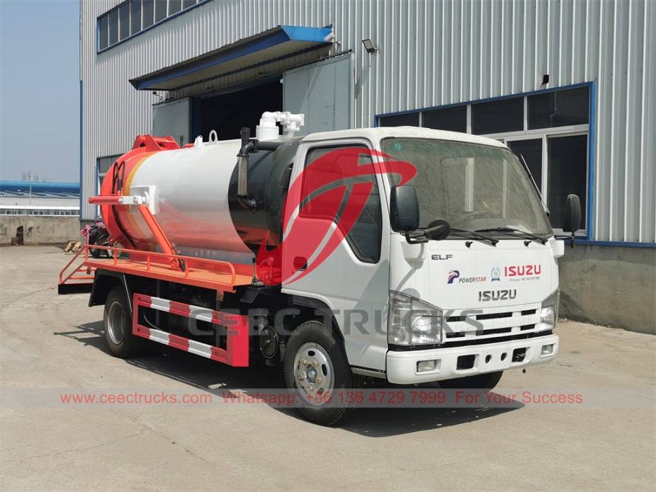 ISUZU 4×2 sewer vacuum truck at best price